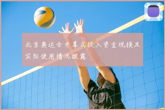 北京奥运会开幕式投入资金规模及实际使用情况披露